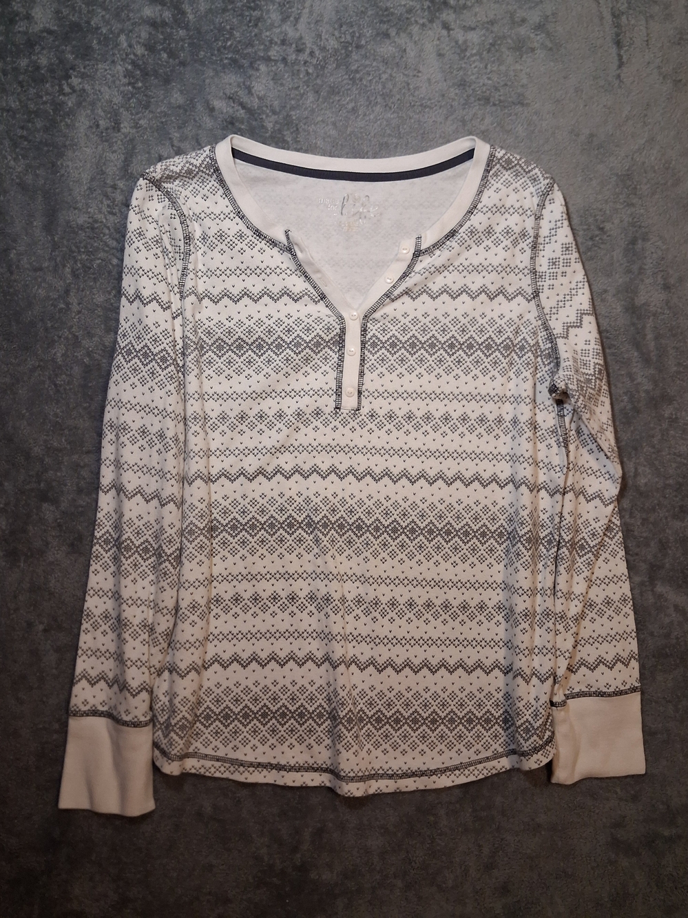 Made For Life Tshirt Women's XL Long Sleeve Tshirt Tee White & Gray